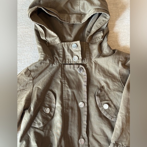 Zara Girls Green Hooded Utility Jacket – Size 3/4 - Picture 3 of 10
